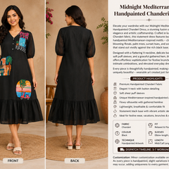 Mediterranean Muse Handpainted Dress