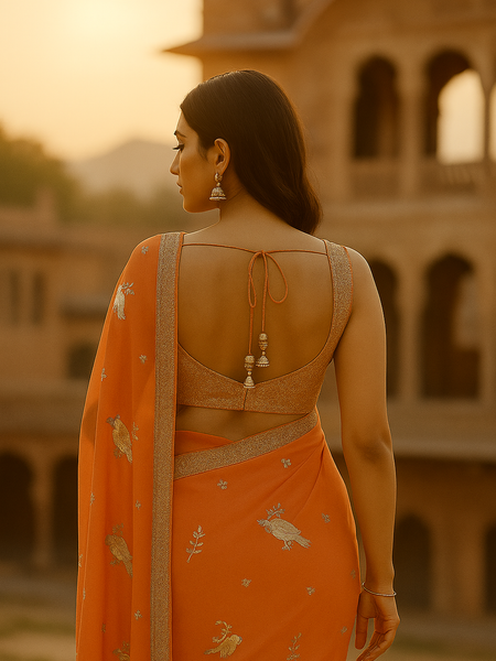 Mayur Tej – Handcrafted Chiffon Radiance