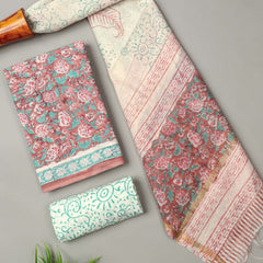 “Riwaayat – Hand Block Printed Cotton Suit Dress Material”