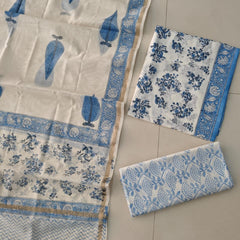“Riwaayat – Hand Block Printed Cotton Suit Dress Material”