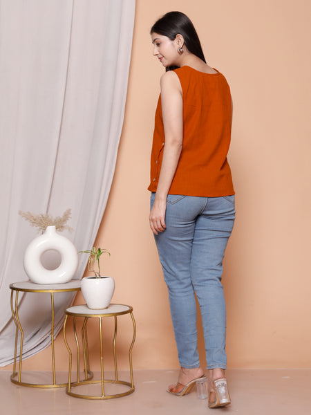 Rustic Ember Top - Cotton top