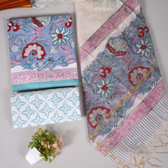 “Riwaayat – Hand Block Printed Cotton Suit Dress Material”