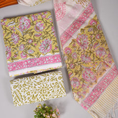 “Riwaayat – Hand Block Printed Cotton Suit Dress Material”