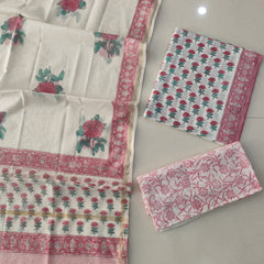 “Riwaayat – Hand Block Printed Cotton Suit Dress Material”
