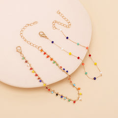 Boho Confetti – Multicolour Beaded Anklet