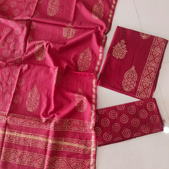“Riwaayat – Hand Block Printed Cotton Suit Dress Material”