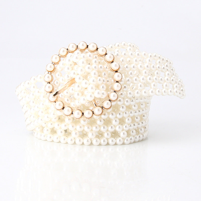 Pearl Bloom Statement Belt
