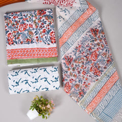 “Riwaayat – Hand Block Printed Cotton Suit Dress Material”