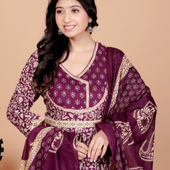 Simran-Printe kurta set with pant and dupatta