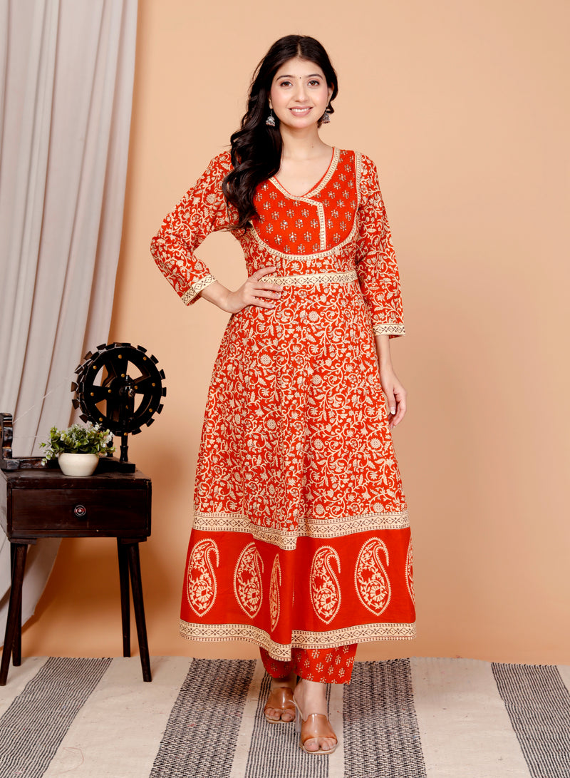 Simran-Printe kurta set with pant and dupatta