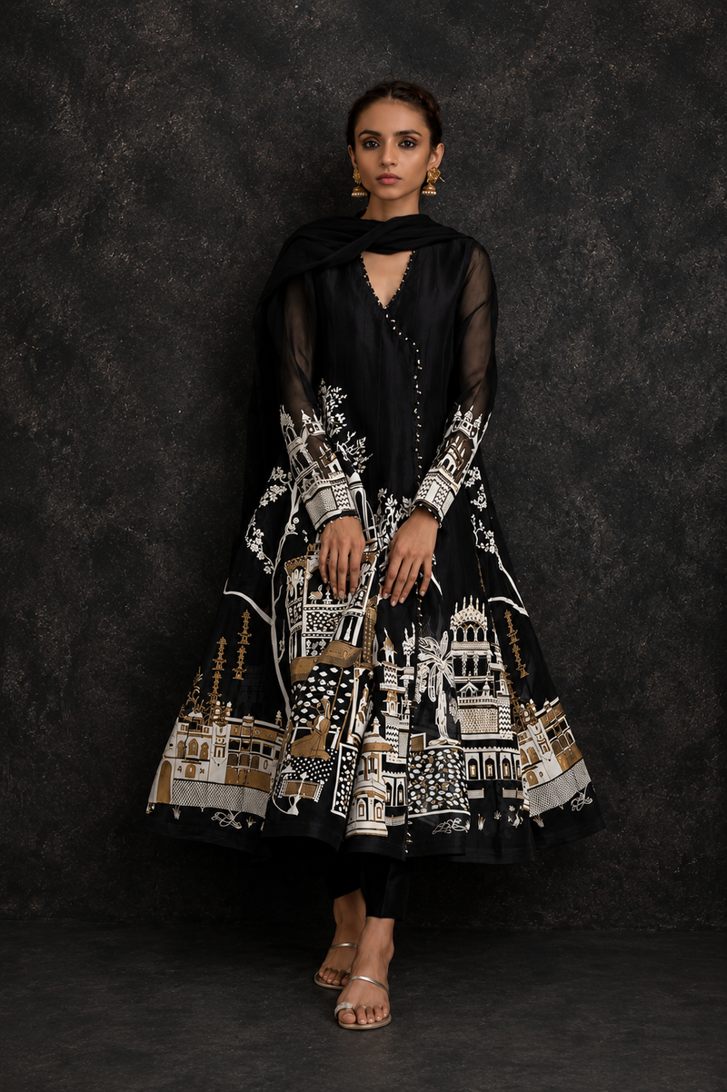 Rasrainaa Heritage Palace Anarkali Suit Set | Designer Printed Ethnic Wear | Multiple Colours