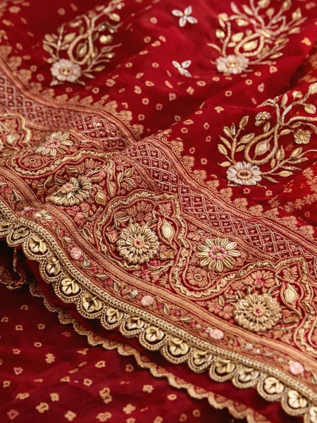 Gharchola Grandeur – Rai Bandhej Zardozi Dupatta