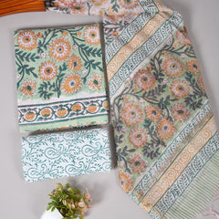“Riwaayat – Hand Block Printed Cotton Suit Dress Material”