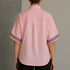 Gulabi Parinda – Embroidered Summer Shirt