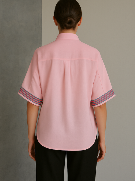 Gulabi Parinda – Embroidered Summer Shirt