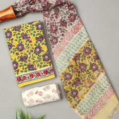 “Riwaayat – Hand Block Printed Cotton Suit Dress Material”