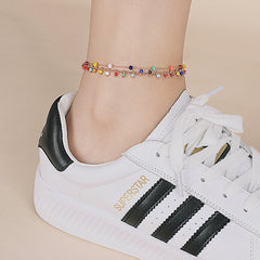 Boho Confetti – Multicolour Beaded Anklet