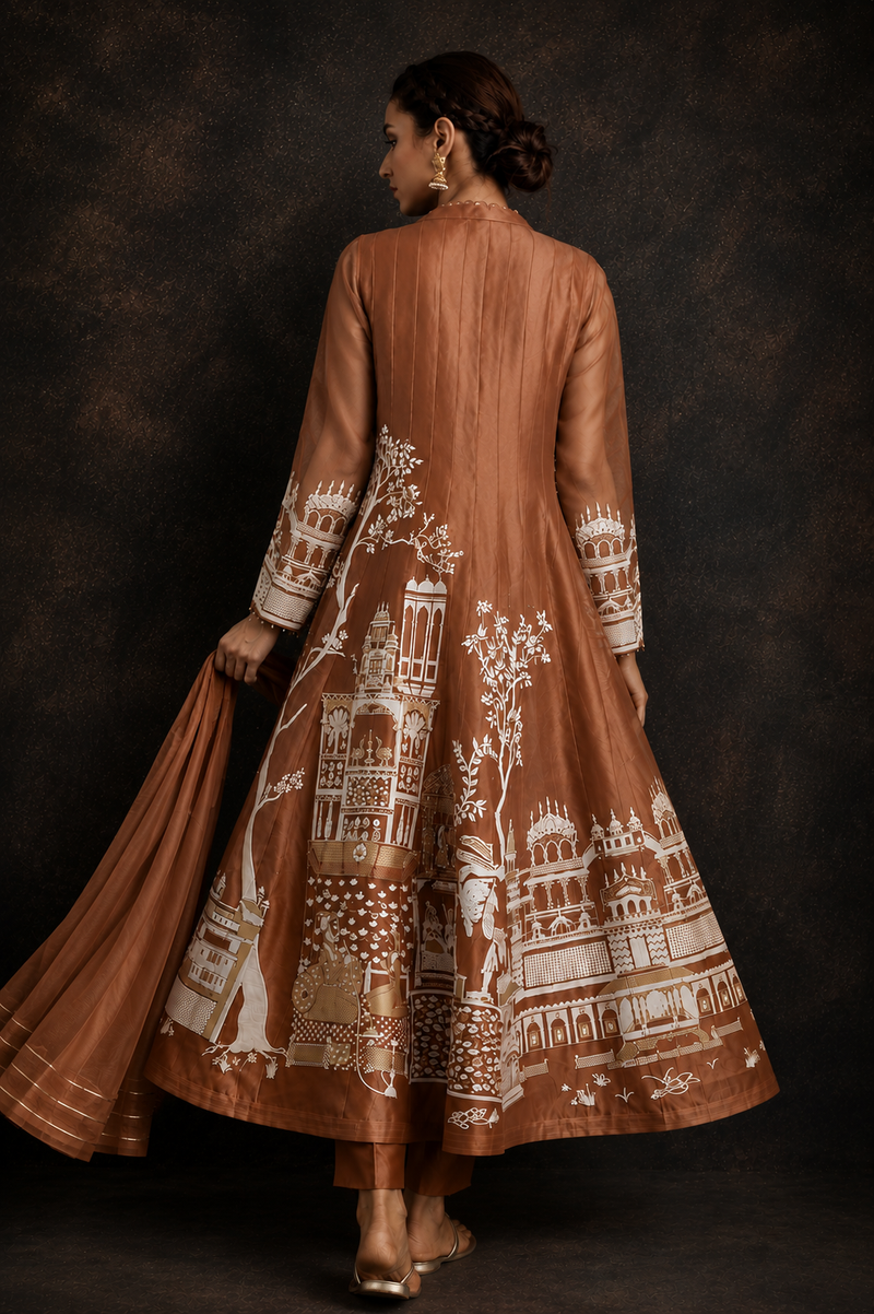 Rasrainaa Heritage Palace Anarkali Suit Set | Designer Printed Ethnic Wear | Multiple Colours
