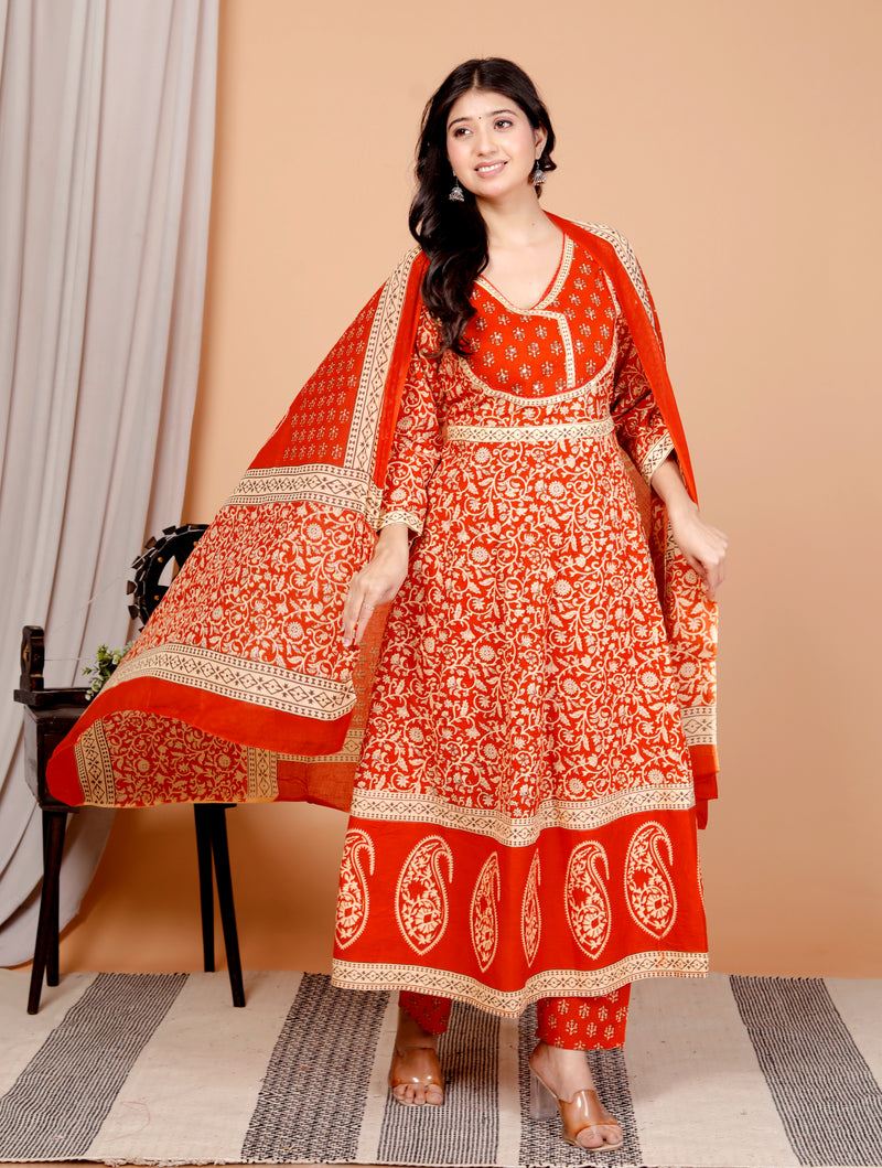 Simran-Printe kurta set with pant and dupatta