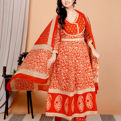 Simran-Printe kurta set with pant and dupatta