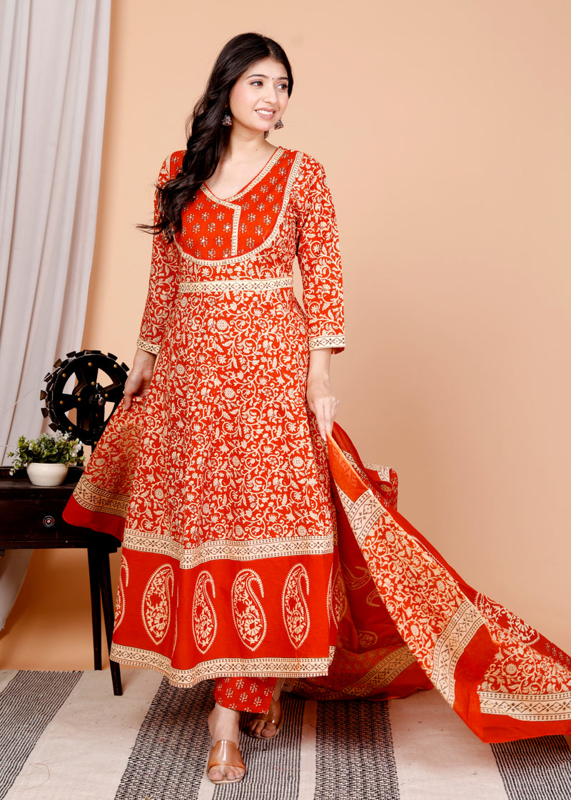 Simran-Printe kurta set with pant and dupatta