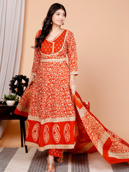 Simran-Printe kurta set with pant and dupatta