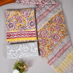 “Riwaayat – Hand Block Printed Cotton Suit Dress Material”