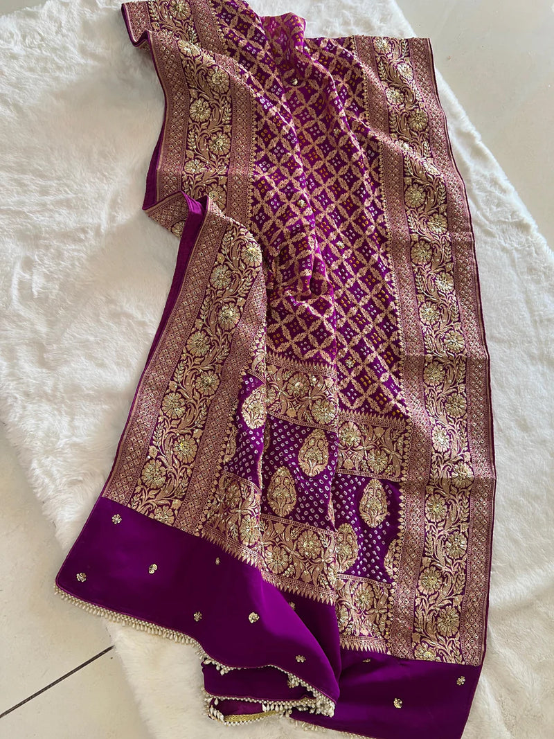 Shaadi Shringaar || Odhna || Dark Magenta Purple
