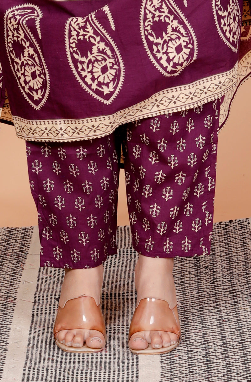 Simran-Printe kurta set with pant and dupatta