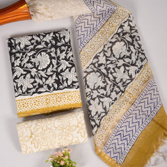 “Riwaayat – Hand Block Printed Cotton Suit Dress Material”