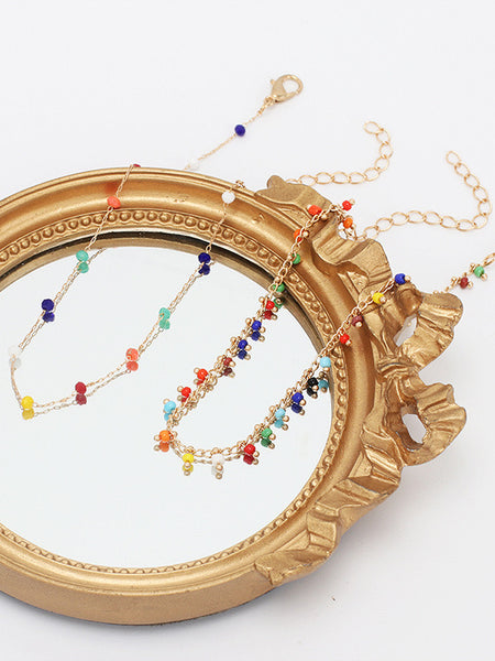Boho Confetti – Multicolour Beaded Anklet