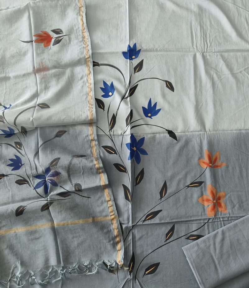“Riwaayat – Hand Block Printed Cotton Suit Dress Material”