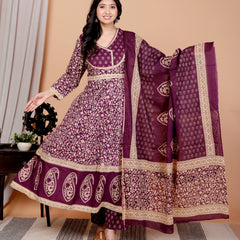 Simran-Printe kurta set with pant and dupatta