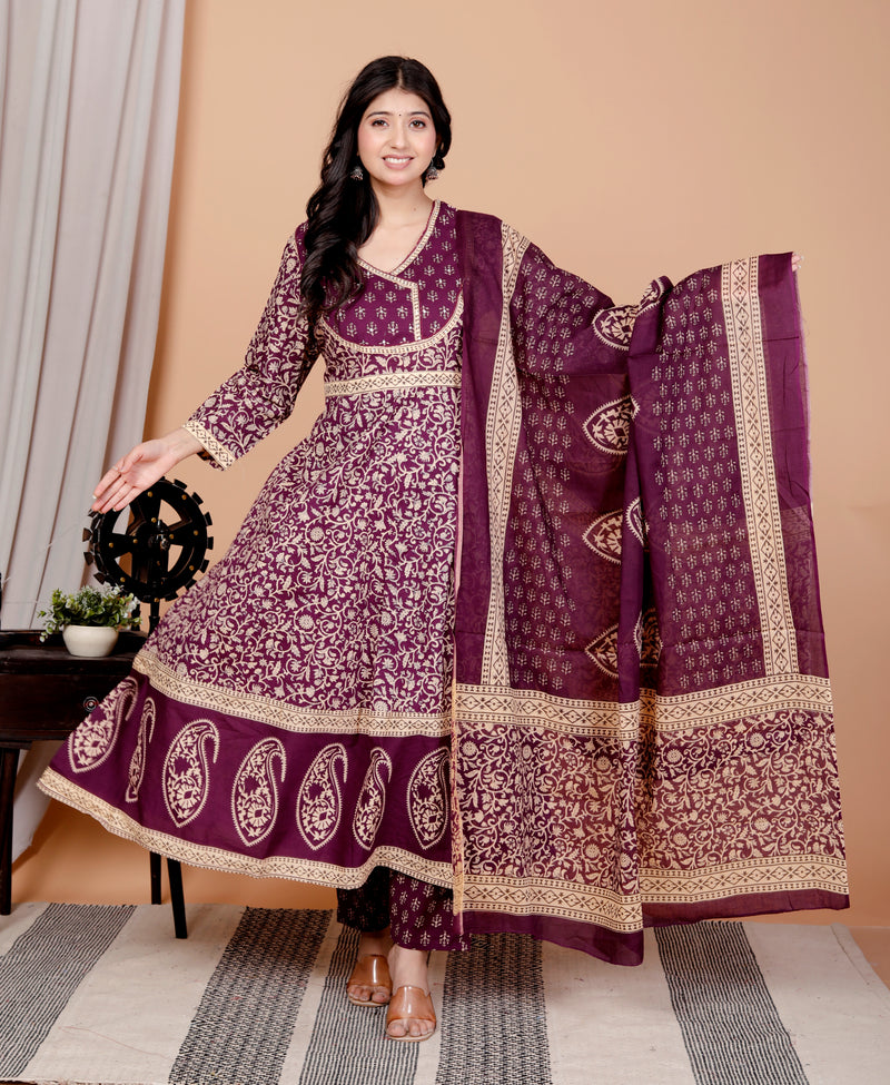 Simran-Printe kurta set with pant and dupatta