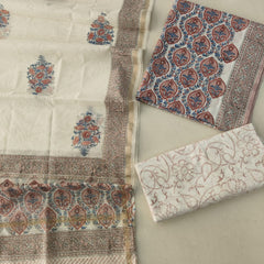 “Riwaayat – Hand Block Printed Cotton Suit Dress Material”
