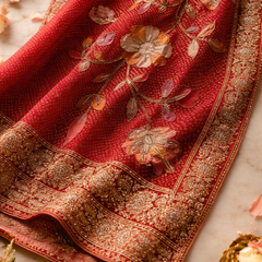 Royal Gulnaar Floral Embroidered Festive Dupatta