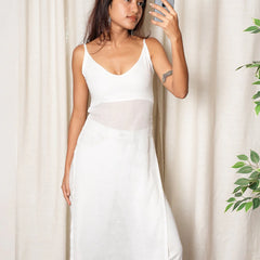 Women White Layered Mul Cotton Kurta