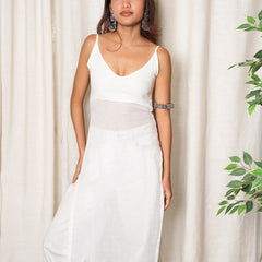 Women White Layered Mul Cotton Kurta