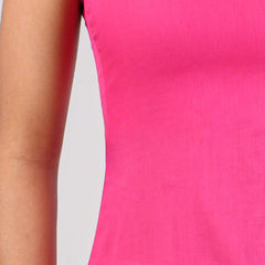 Women Pink Strappy Mul Cotton Kurta