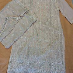 ZANITA Premium Embroidered Chikankari Style Kurti with Dupatta – Limited PC