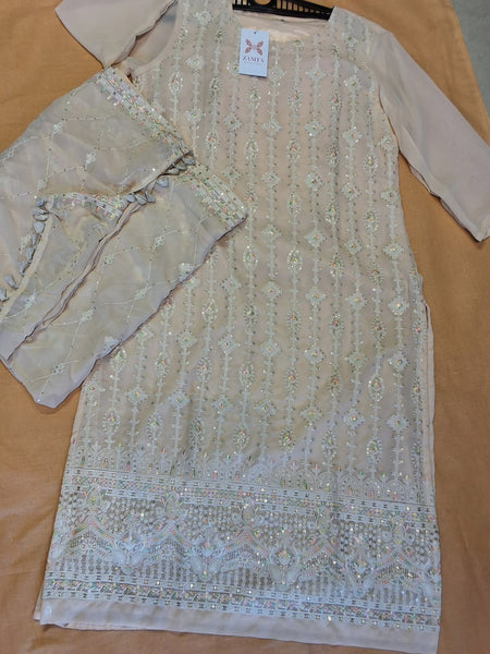 ZANITA Premium Embroidered Chikankari Style Kurti with Dupatta – Limited PC